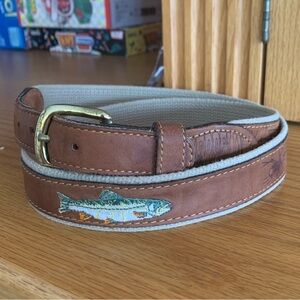 Zeppelin brand embroidered fish belt 40